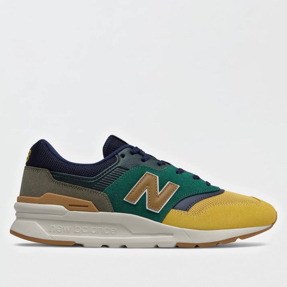 New Balance Men's 997H Camper Green Blue Yellow Retro Urban Sneaker - Size 7 - Picture 2 of 8